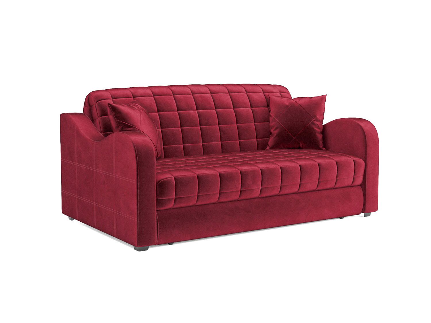 Диван Аккордеон Барон №4 бархат красный  STAR VELVET 3 DARK RED
