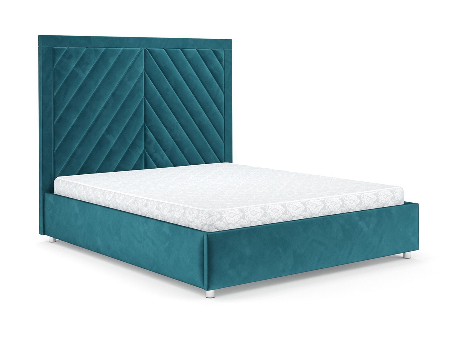 Кровать Мишель бархат сине-зеленый STAR VELVET 43 BLACK GREEN 160
