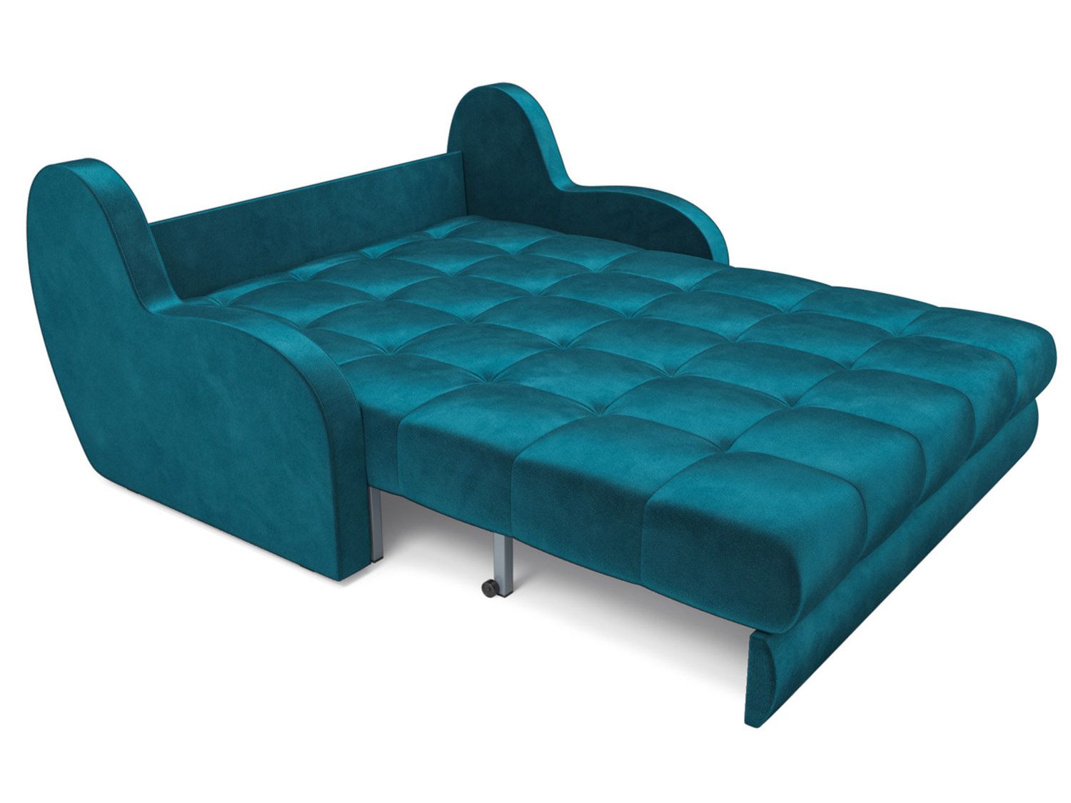Диван Аккордеон Барон бархат сине-зеленый Star Velvet 43 Black green