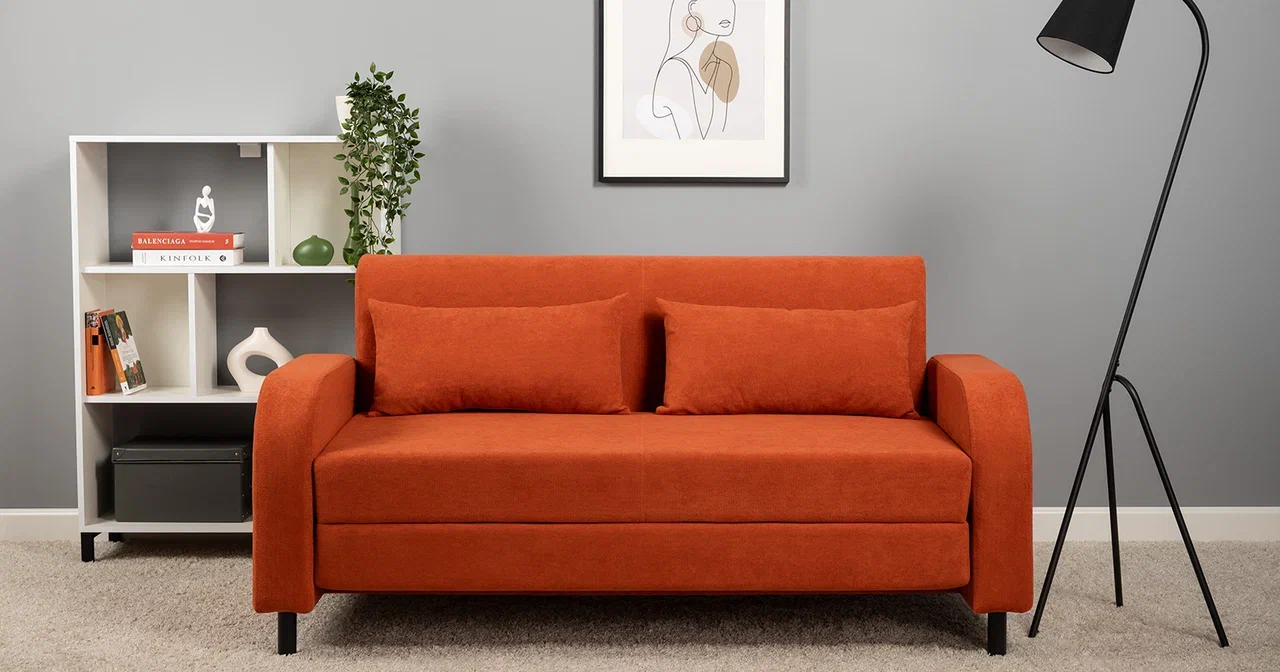 Киото Диван - кровать, ЭПИК 45 ТЕРРА (кирпичный) Арт. ТД 781