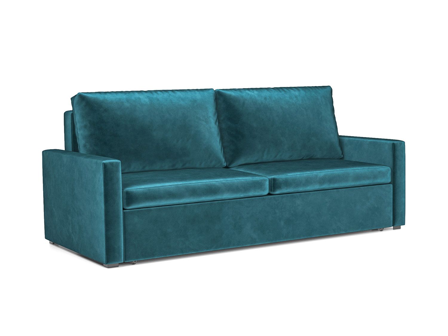Диван Поло бархат сине-зеленый STAR VELVET 43 BLACK GREEN