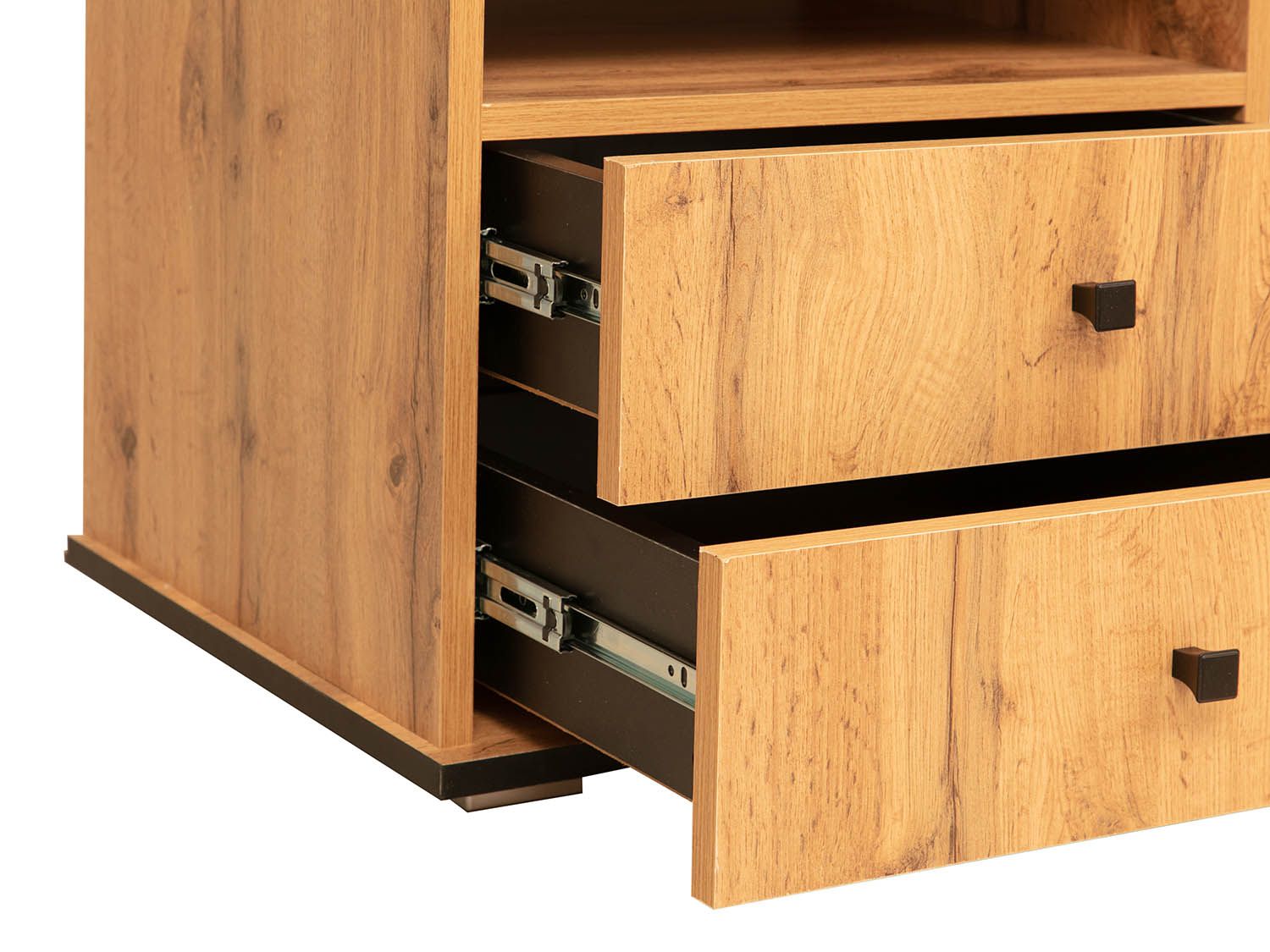 Модульная гостиная Либерти 3 (опора h20) Дуб вотан/Черный