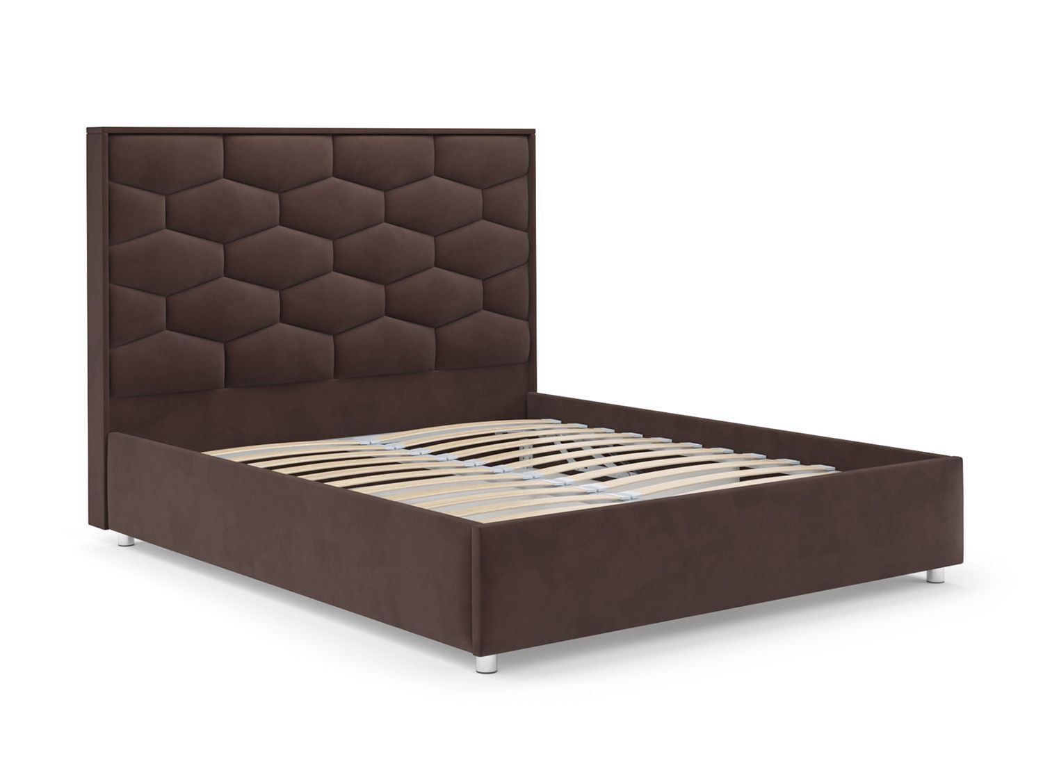 Кровать Рица бархат шоколадный STAR VELVET 60 COFFEE 160