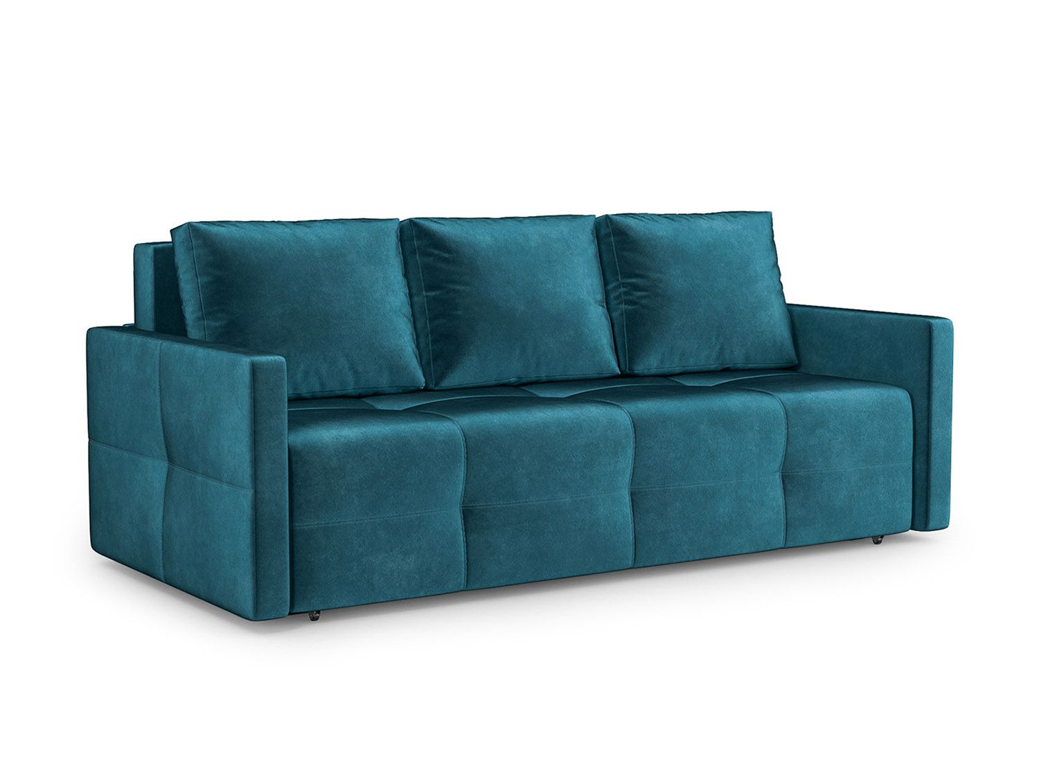 Диван Марсель №2 бархат сине-зеленый STAR VELVET 43 BLACK GREEN