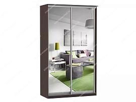 Шкаф купе Модерн 1490х450 2-х дверный 2-х секционный зеркальный венге