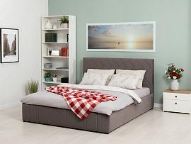 Милана кровать 160 Tenerife espresso (серо-коричневый)
