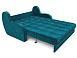 Диван Аккордеон Барон бархат сине-зеленый Star Velvet 43 Black green