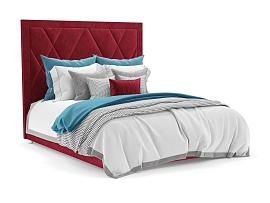 Кровать Треви бархат красный STAR VELVET 3 DARK RED 160