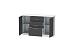 Комод-3 Иннэс-7 Белый/фасад ЛДСП Графит
