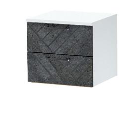 Тумба-6 Подвесная Иннэс-7 Белый/фасад МДФ Бетон графит