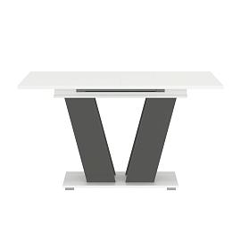 Стол 80.03 "Дольче" Белый/Диамант серый