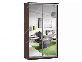 Шкаф купе Модерн 1190х600 2-х дверный 2-х секционный зеркальный венге