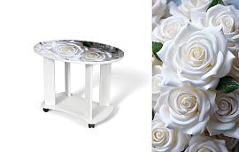 Стол журнальный Монро Белый Р-9