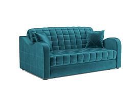 Диван Аккордеон Барон №4 бархат сине-зеленый STAR VELVET 43 BLACK GREEN