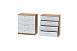 Комод-1 Иннэс-7  Дуб золотой/фасад МДФ Бетон снежный