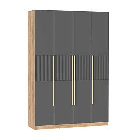 Шкаф для одежды 114.03 "Рица" (4-х дв.)Дуб золотой/Графит