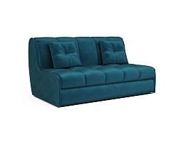 Диван Аккордеон Барон №2 бархат сине-зеленый  STAR VELVET 43 BLACK GREEN