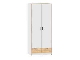 НМ 011.80 Шкаф для одежды Оттавия Белый/Дуб золотой