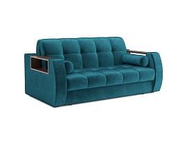 Диван Аккордеон Барон №3 бархат сине-зеленый STAR VELVET 43 BLACK GREEN