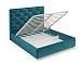 Кровать Рица бархат сине-зеленый STAR VELVET 43 BLACK GREEN 160